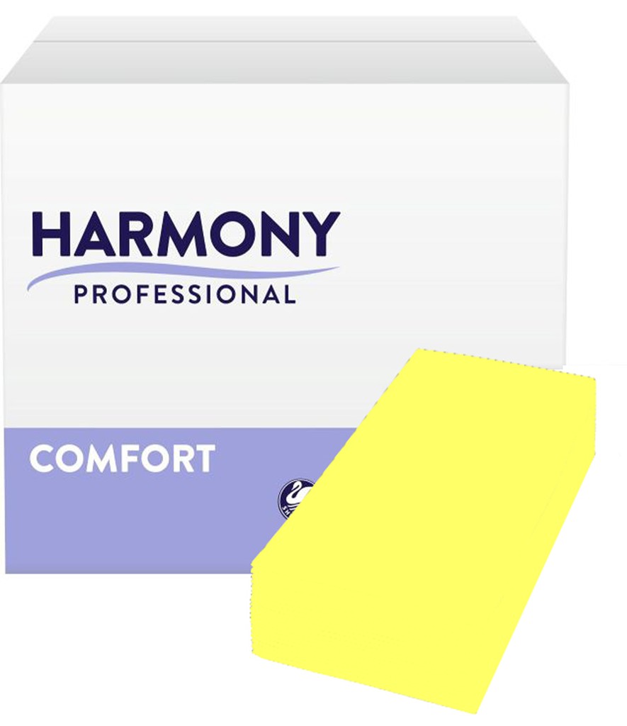 Servietten Harmony 3-lg gelb 33x33cm 1/8 Falzung