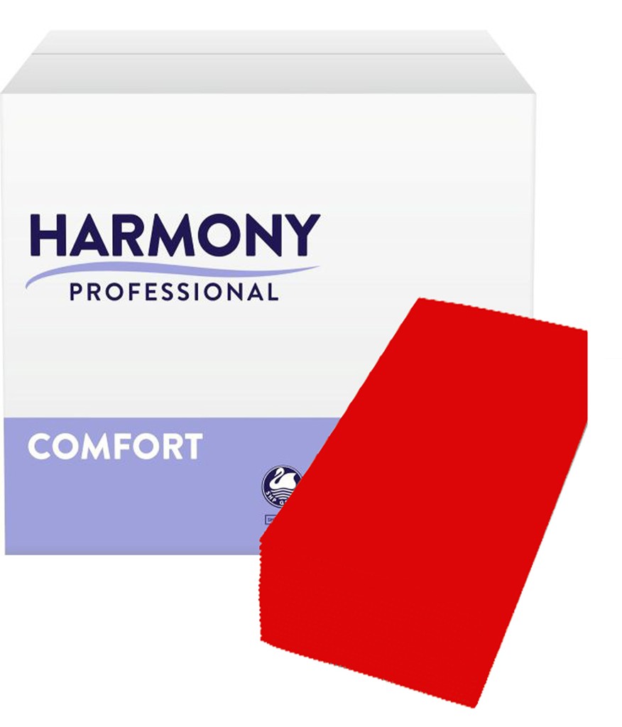 Servietten Harmony 3-lg rot 33x33cm 1/8 Falzung