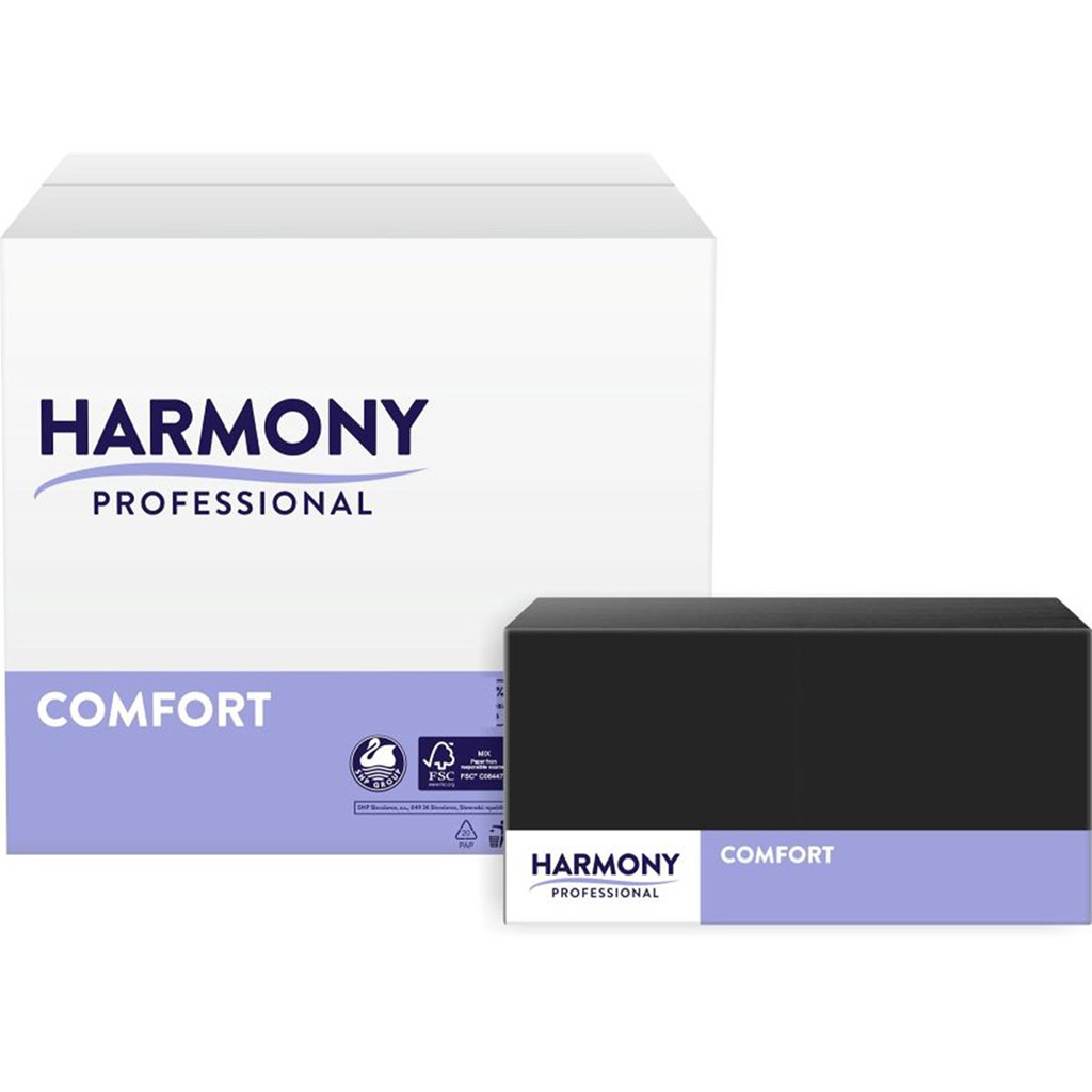 Servietten Harmony 3-lg schwarz 33x33cm 1/4 Falzung