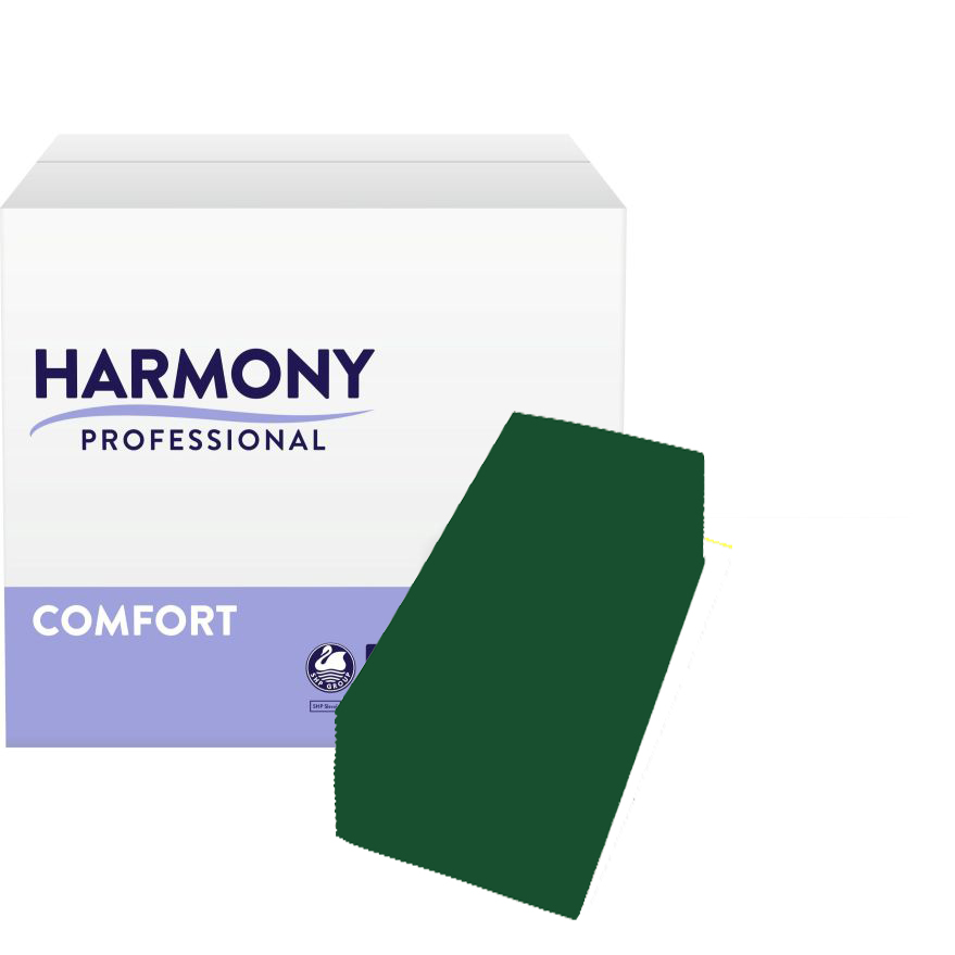 Servietten Harmony 3-lg dunkelgrün 33x33cm 1/8 Falzung