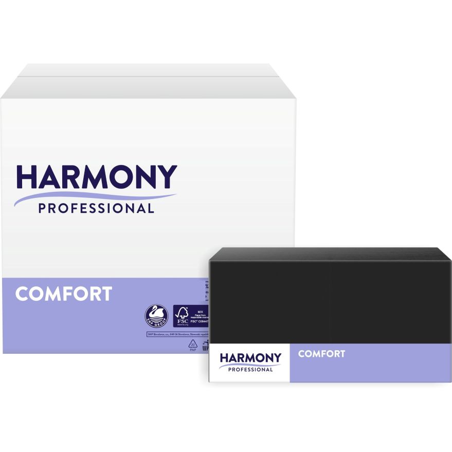 Servietten Harmony 3-lg schwarz 33x33cm 1/4 Falzung