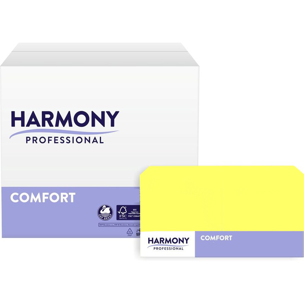 Servietten Harmony 3-lg gelb 33x33cm 1/4 Falzung