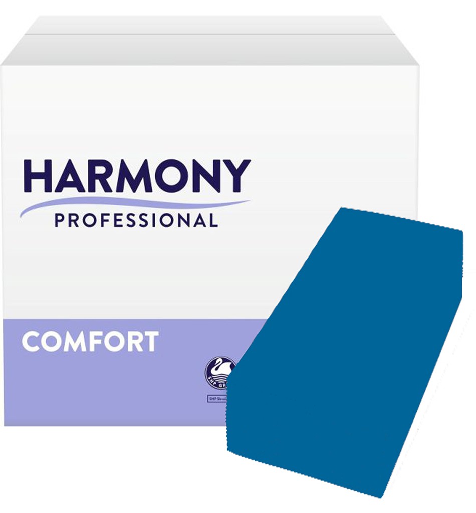 Servietten Harmony 3-lg dunkelblau 38x38cm 1/8 Falzung